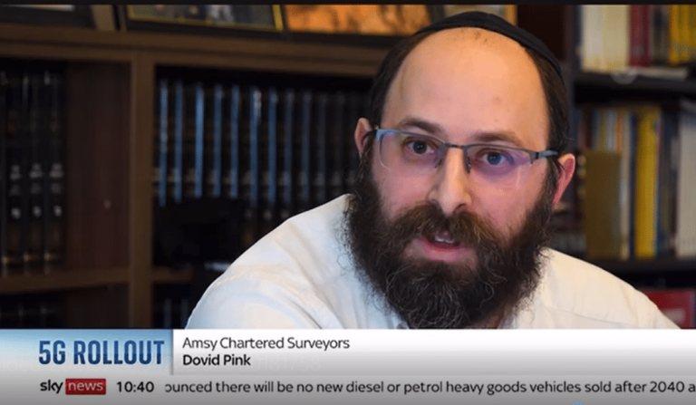 Dovid Pink chats with Sky News about the reduction in phone mast rents and the rollout of 5G